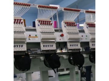 Bordadora de 4 Cabezales, 9/12/15 Agujas; Máquina de Bordar de Cabezales Múltiples; Maquinaria Textil