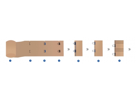 Máquina para Hacer Bolsas de Papel Cortadas en J con Asas Rizadas/Planas y Sobreplegado Superior, Alimentada por Rollos