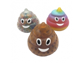 Bola Squishy con Forma de Popó, Rellena de Bolitas de Gel; Pelotas Antiestrés; Pelotas Personalizadas; Pelotas Apretables