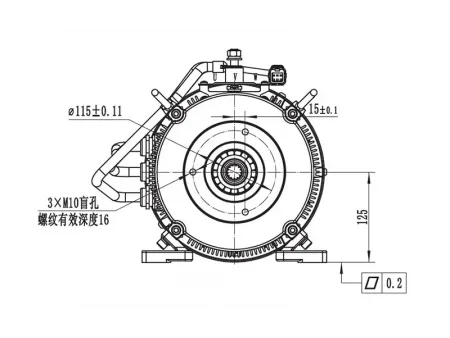 Motor de accionamiento de elevación 28000W (sin escobillas), TR210BXF