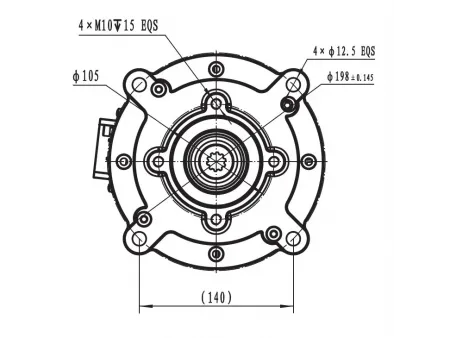 Motor de accionamiento de elevación 11000W (sin escobillas), TR155BL
