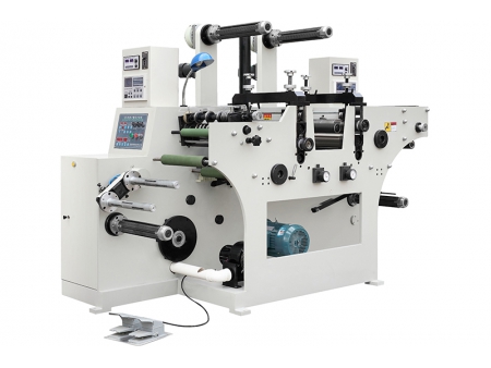 Troqueladora rotativa (estaciones dobles) (Troqueladora rotativa modelo FQ-320Y-2 con estaciones duales para producción de etiquetas)
