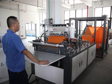 Máquina para producción de bolsa plana no tejida WFB-D600