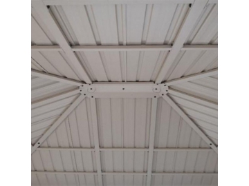 Gabebo de madera con techo de acero galvanizado 12' x 10'