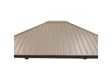 Gabebo de madera con techo de acero galvanizado 12' x 10'