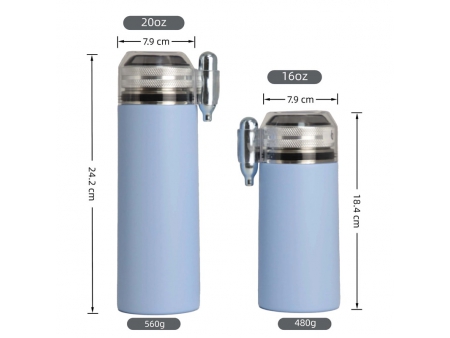 Gasificador de agua portátil al vacío de acero inoxidable de 750ml