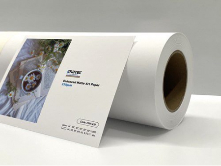 Papel blanco mate mejorado de arte fino