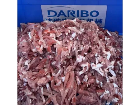 Cortadora de carne fresca en tiras