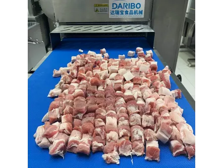 Cortadora de carne en tiras y cubos