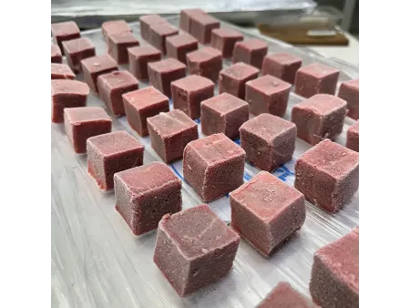 Cortadora de carne congelada en cubos 2D