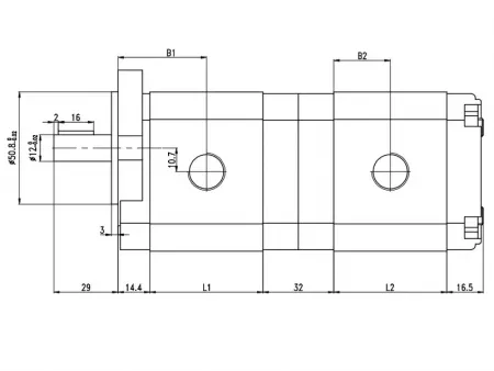 Serie HGP  Bombas de engranajes externos   (Bomba doble/bomba tándem)