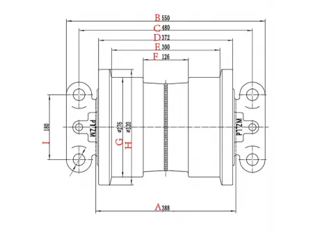 Rodillo inferior para excavadora Komatsu PC1250