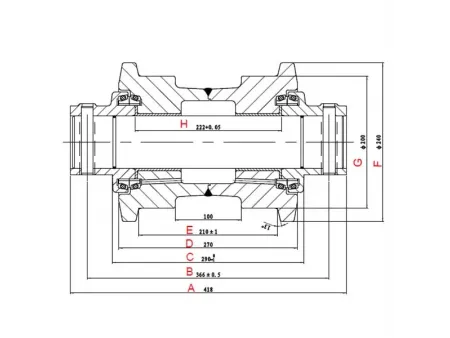 Rodillo inferior para excavadora Komatsu PC400