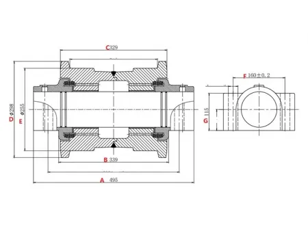 Rodillo inferior para excavadora Hitachi EX470