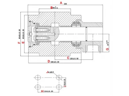 Rodillo inferior para excavadora Hitachi EX300