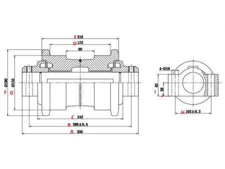 Rodillo inferior para excavadora Hitachi EX200