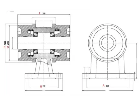 Rodillo superior para excavadora Komatsu PC1250