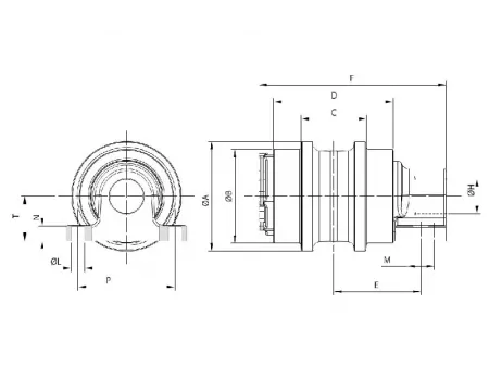 Rodillo superior para excavadora Komatsu PC800