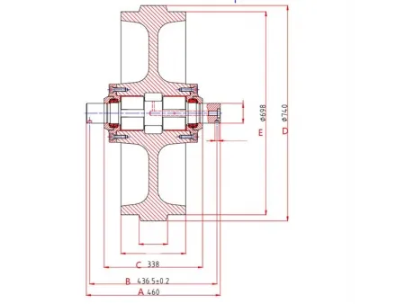Rueda guía delantera para bulldozer Caterpillar D8