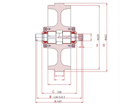 Rueda guía trasera para bulldozer Caterpillar D8