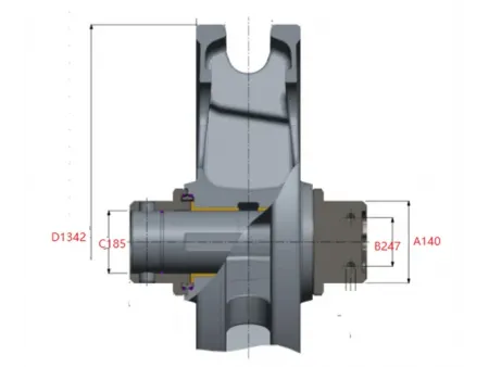Rueda guía para excavadora Hitachi EX2600