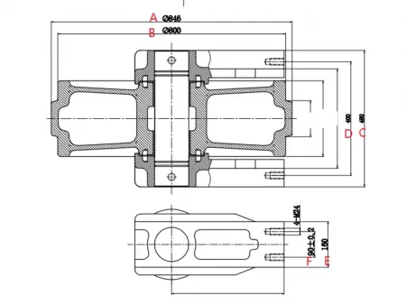 Rueda guía para excavadora Volvo EC700