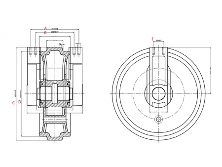 Rueda guía para excavadora Volvo EC290