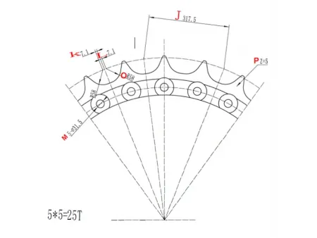 Segmento de rueda dentada para bulldozer Komatsu D475