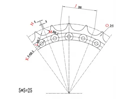 Segmento de rueda dentada para bulldozer Komatsu D375