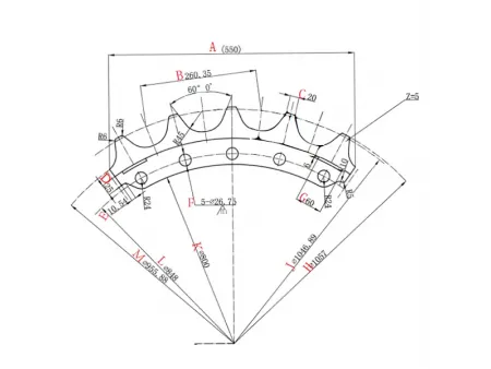 Segmento de rueda dentada para bulldozer Komatsu D275