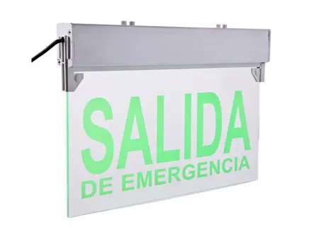 Señal de salida de emergencia LED, con panel ABS/acrílico de borde iluminado (5 LED verdes), LE2912 Señal de salida de emergencia LED, con panel ABS/acrílico de borde iluminado (5 LED verdes), LE2912