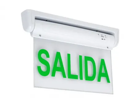 Señal de salida de emergencia LED, con panel ABS/acrílico de borde iluminado (5 LED verdes), LE2912 Señal de salida de emergencia LED, con panel ABS/acrílico de borde iluminado (5 LED verdes), LE2912