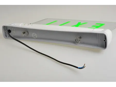 Señal de salida de emergencia LED, con panel ABS/acrílico de borde iluminado (5 LED verdes), LE2912