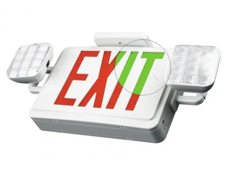 Señal de salida de emergencia bicolor combinado con luminarias LED, JLEC2BCW Señal de salida de emergencia bicolor combinado con luminarias LED, JLEC2BCW