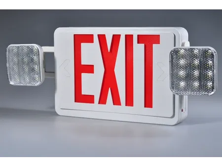 Señal de salida de emergencia bicolor combinado con luminarias LED, JLEC2BCW