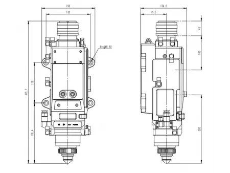 Cabezal de corte láser de fibra de 15 kW