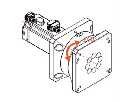 Eje rotativo para cabezal de corte láser de tubos