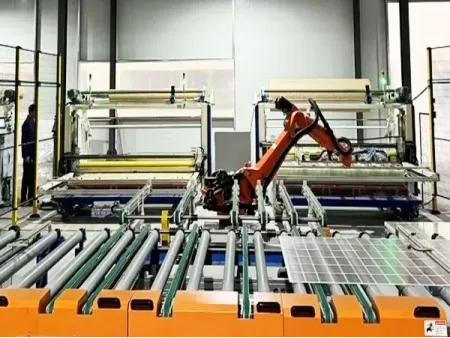 Máquina de colocado de papel para láminas de vidrio