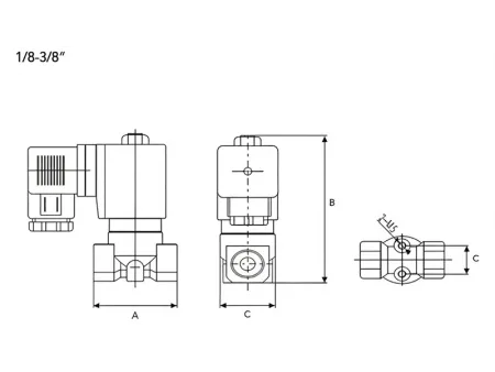 Serie 2W  Válvula solenoide de latón de 2/2 vías