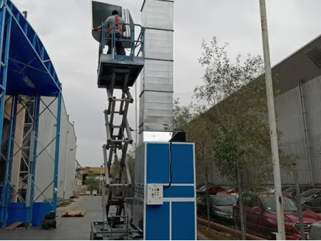 Cabina de pintura retráctil