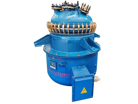 Reactor con revestimiento de vidrio y calentamiento por infrarrojos