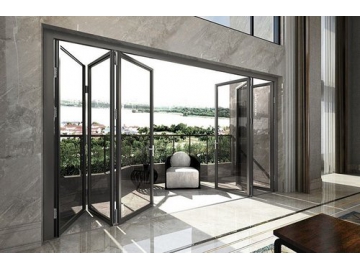 Puerta plegable de aluminio, GDM80A