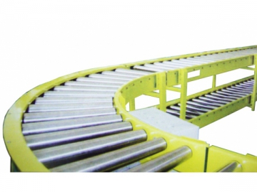 Transportador de rodillos para caja de cartón