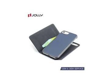 Funda de cuero con ranura de tarjeta para iPhone 8